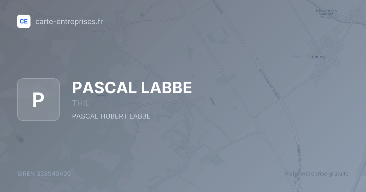 PASCAL LABBE — 328940499 — fiche entreprise