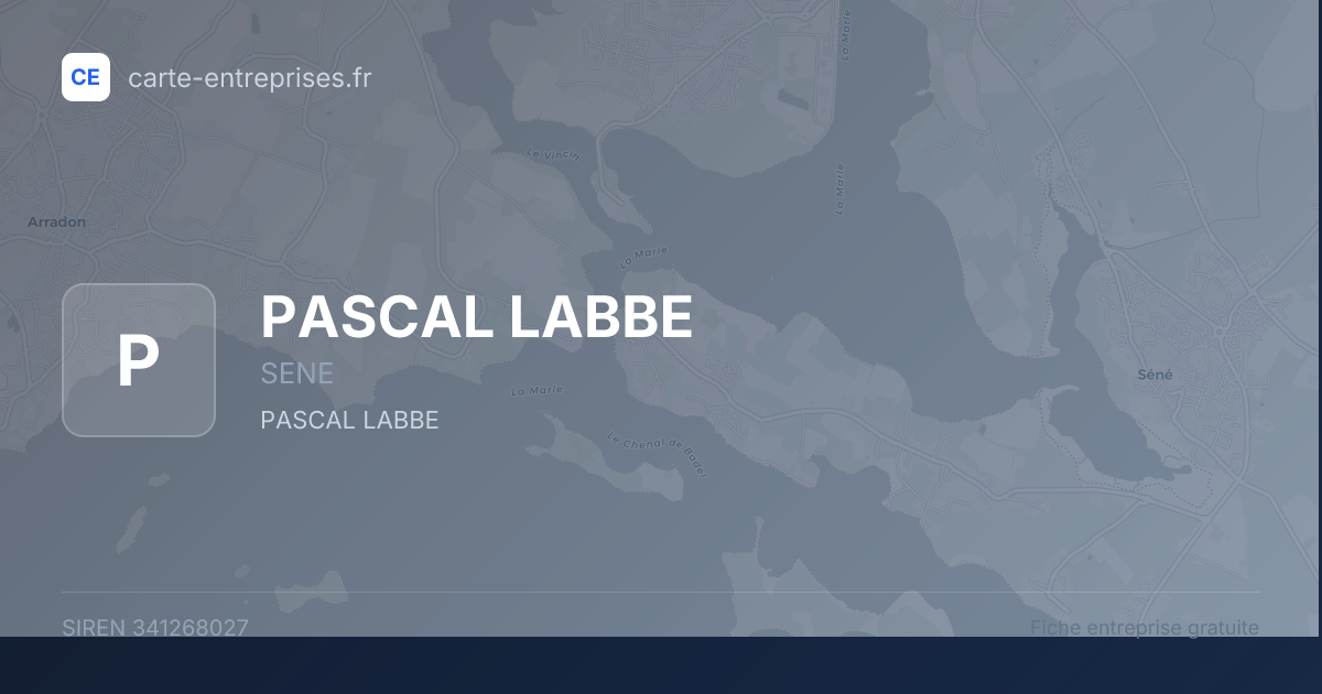 PASCAL LABBE — 341268027 — fiche entreprise