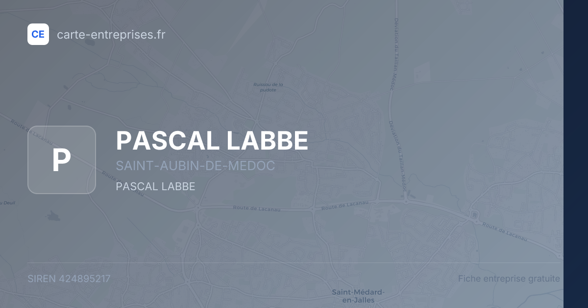 PASCAL LABBE — 424895217 — fiche entreprise