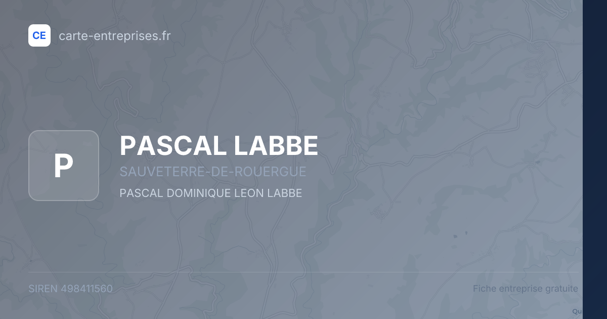 PASCAL LABBE — 498411560 — fiche entreprise