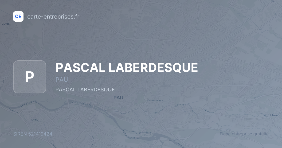 PASCAL LABERDESQUE — 521419424 — fiche entreprise