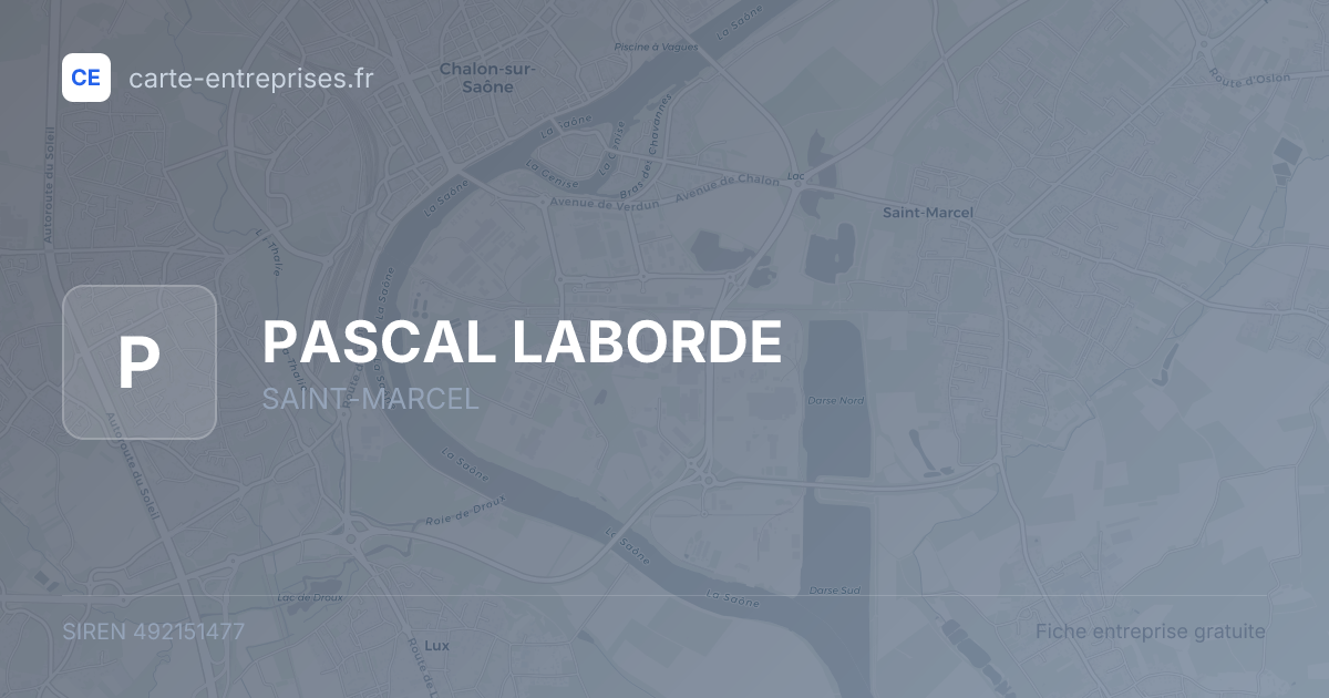 PASCAL LABORDE — 492151477 — fiche entreprise