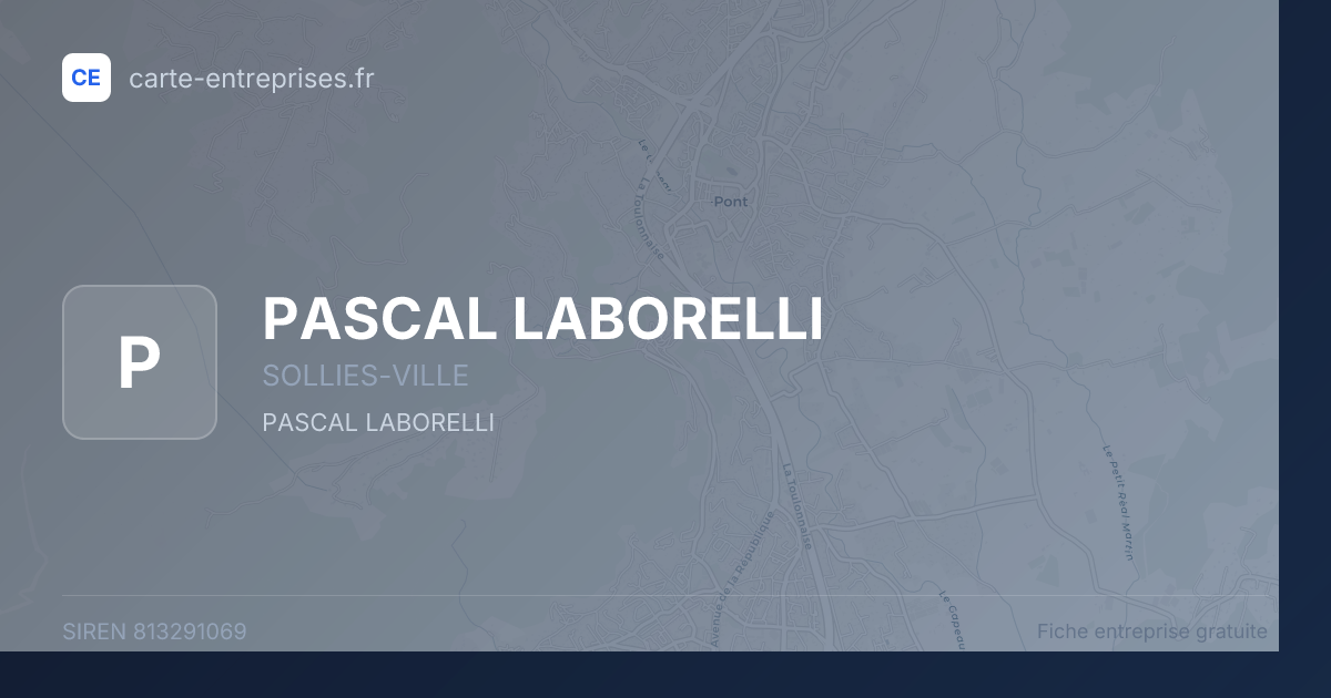 PASCAL LABORELLI — 813291069 — fiche entreprise