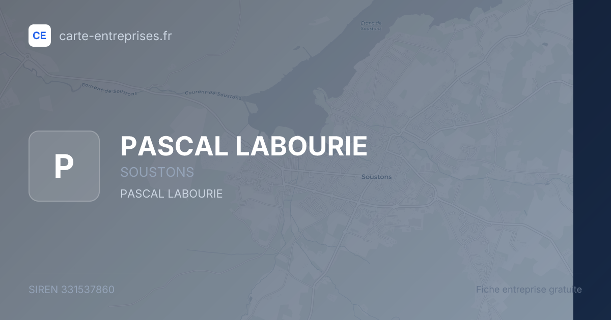 PASCAL LABOURIE — 331537860 — fiche entreprise