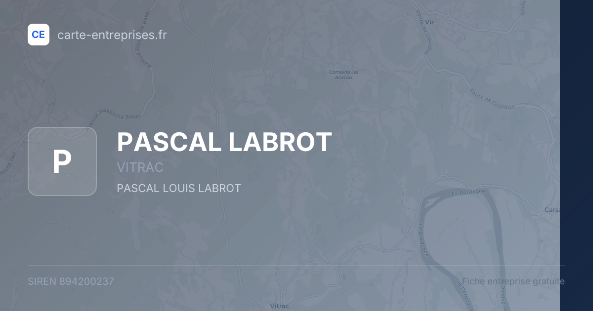 PASCAL LABROT — 894200237 — fiche entreprise