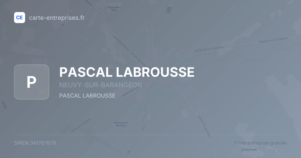 PASCAL LABROUSSE — 341767879 — fiche entreprise