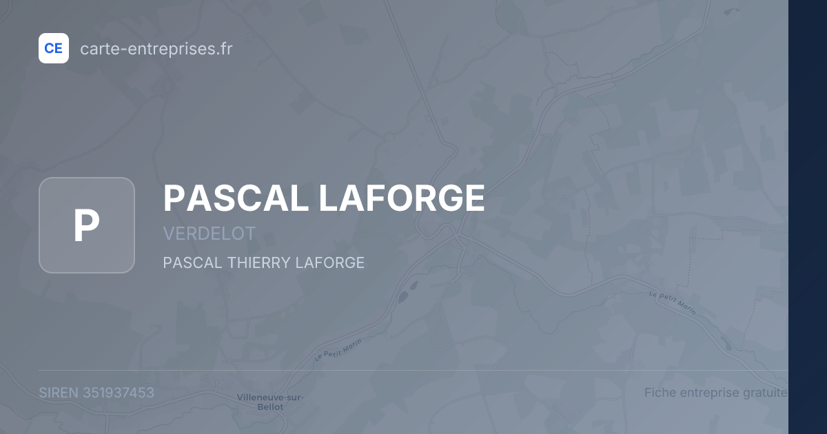 PASCAL LAFORGE — 351937453 — fiche entreprise
