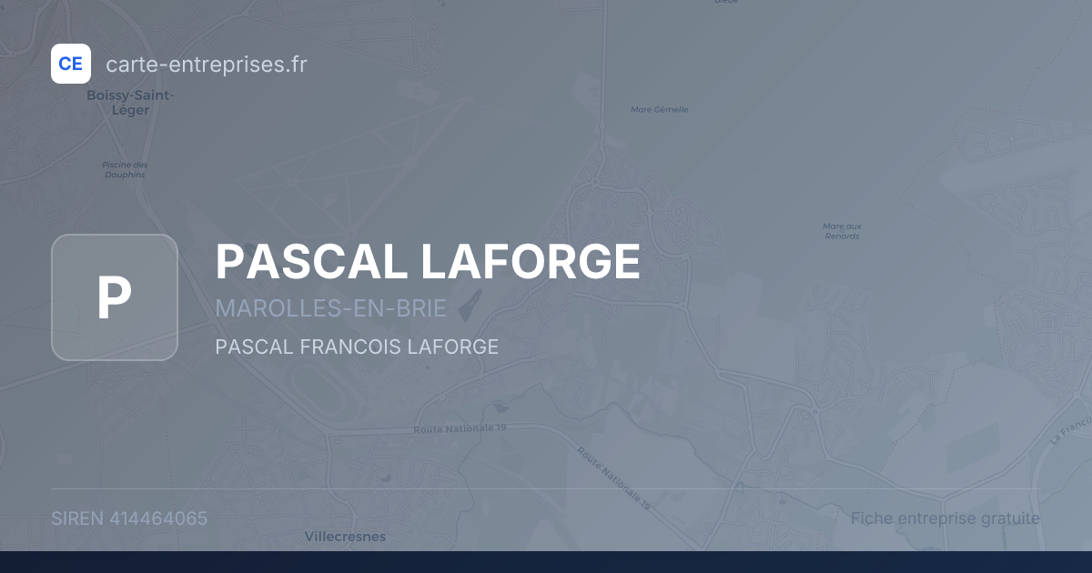 PASCAL LAFORGE — 414464065 — fiche entreprise