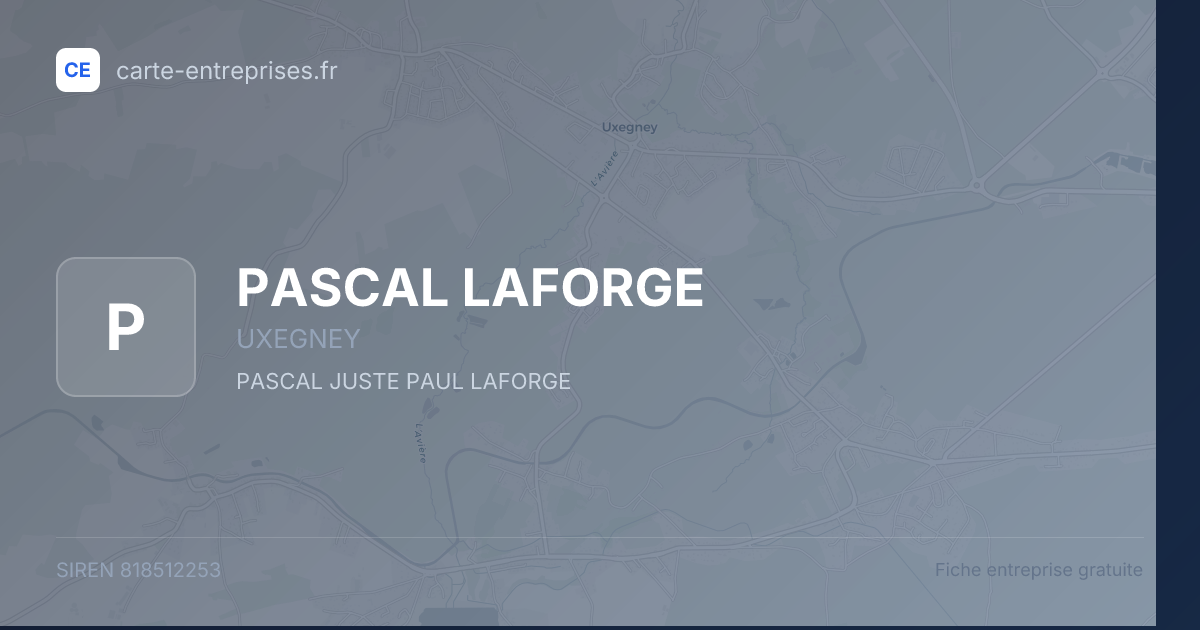 PASCAL LAFORGE — 818512253 — fiche entreprise