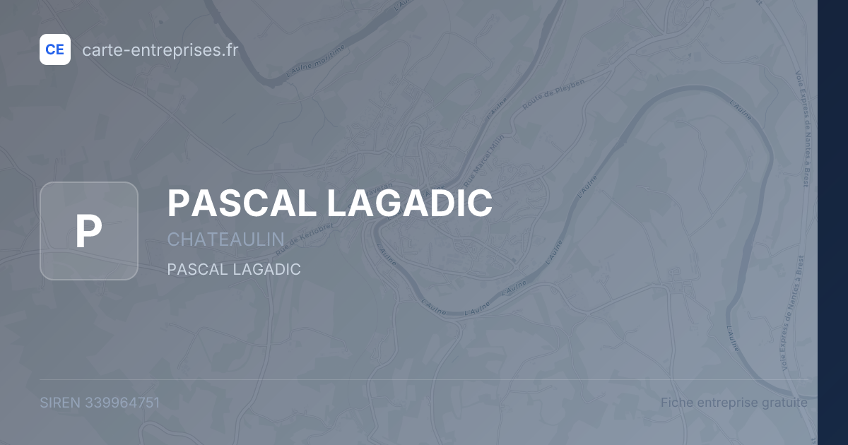 PASCAL LAGADIC — 339964751 — fiche entreprise