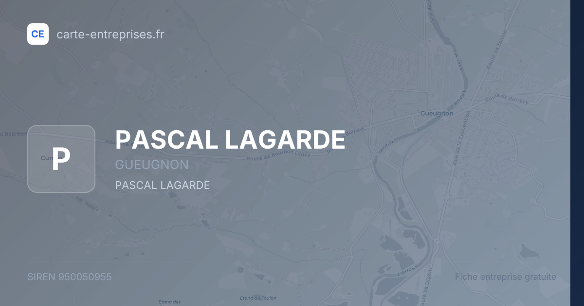 PASCAL LAGARDE — 950050955 — fiche entreprise