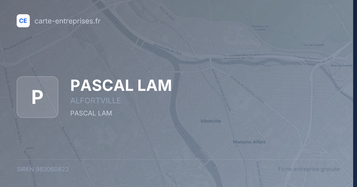 PASCAL LAM — 983060823 — fiche entreprise