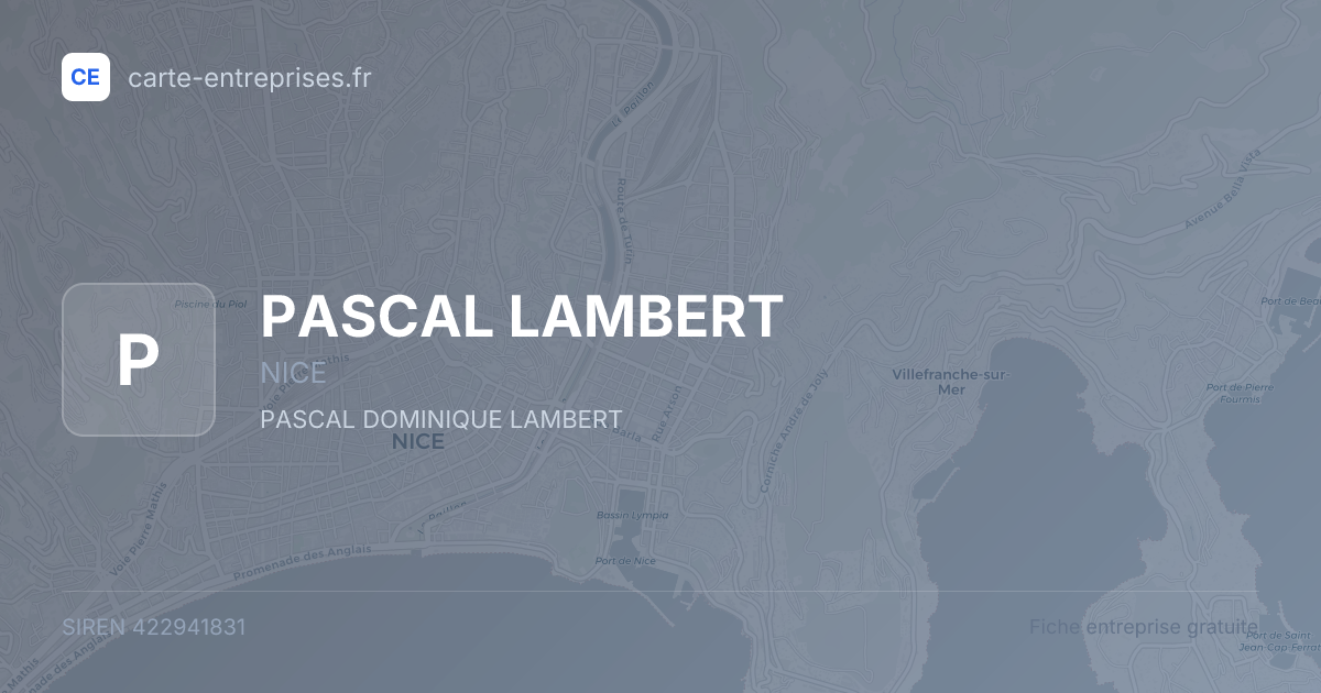 PASCAL LAMBERT — 422941831 — fiche entreprise