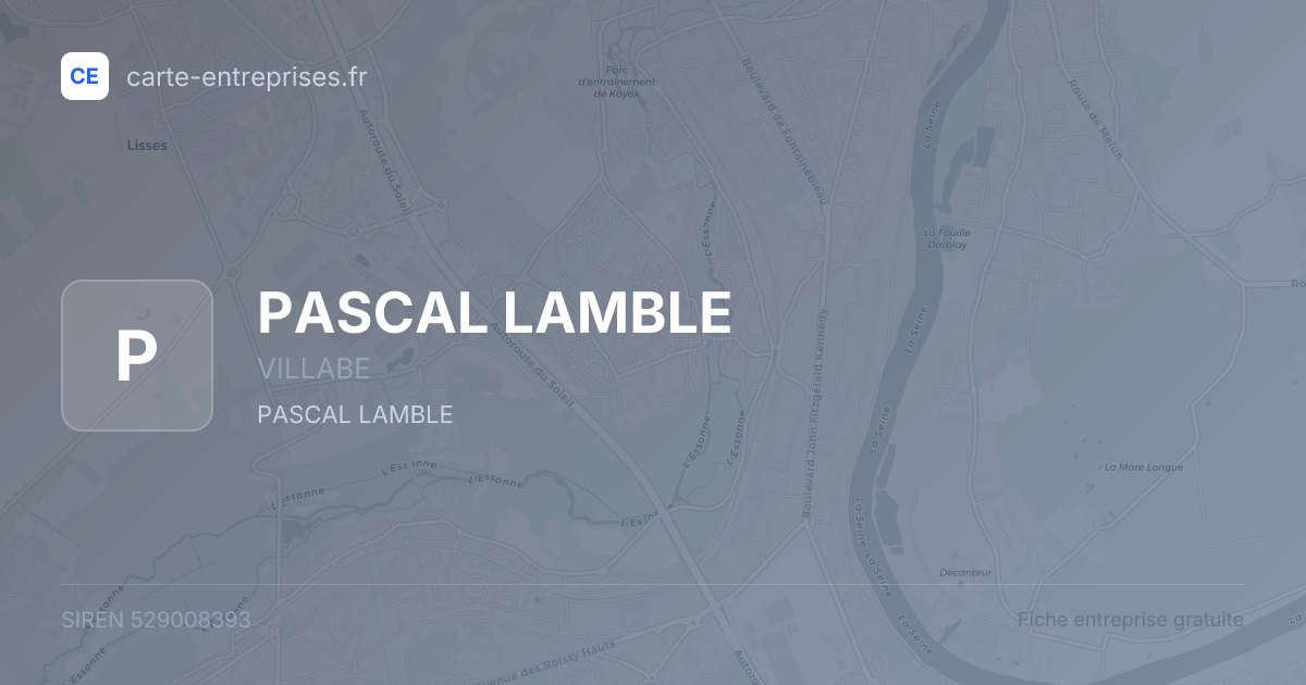 PASCAL LAMBLE — 529008393 — fiche entreprise