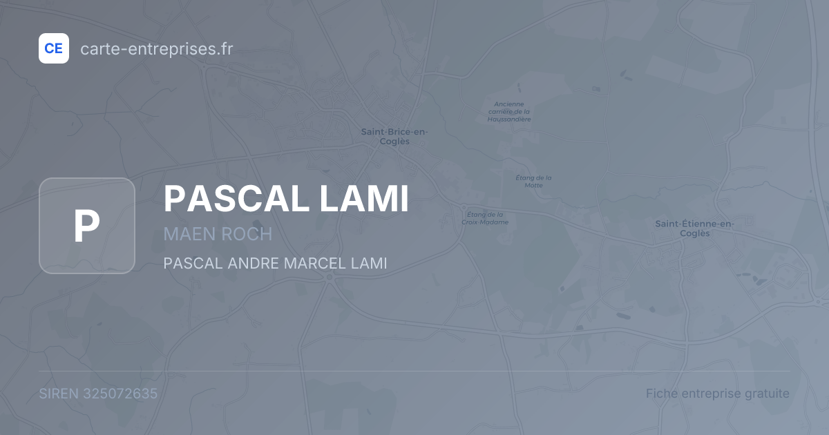 PASCAL LAMI — 325072635 — fiche entreprise