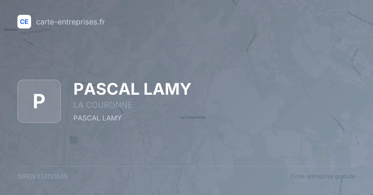 PASCAL LAMY — 513151845 — fiche entreprise