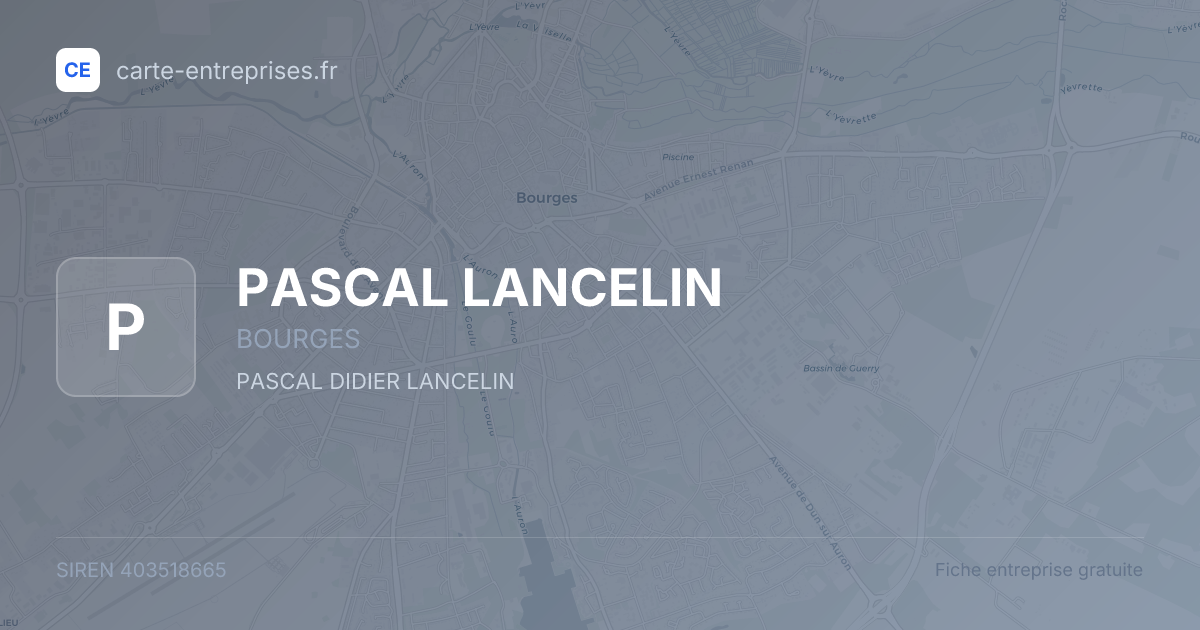 PASCAL LANCELIN — 403518665 — fiche entreprise