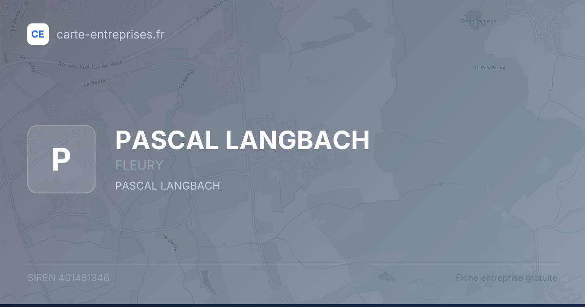 PASCAL LANGBACH — 401481346 — fiche entreprise
