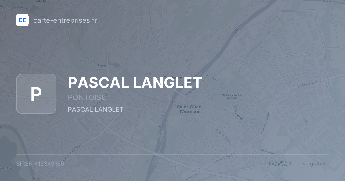PASCAL LANGLET — 415349166 — fiche entreprise