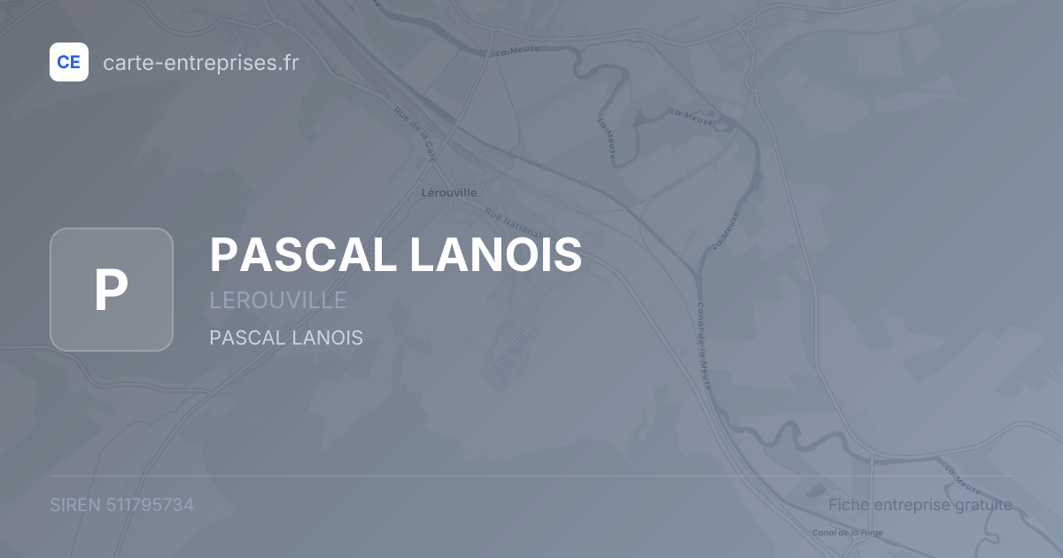 PASCAL LANOIS — 511795734 — fiche entreprise