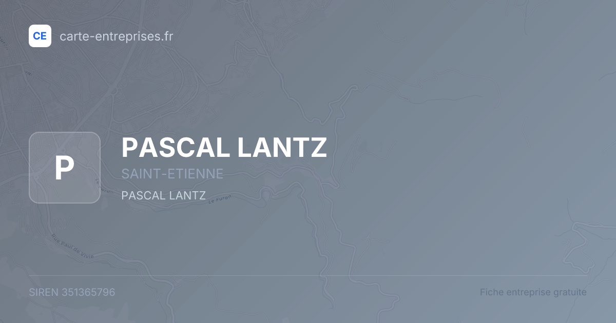 PASCAL LANTZ — 351365796 — fiche entreprise