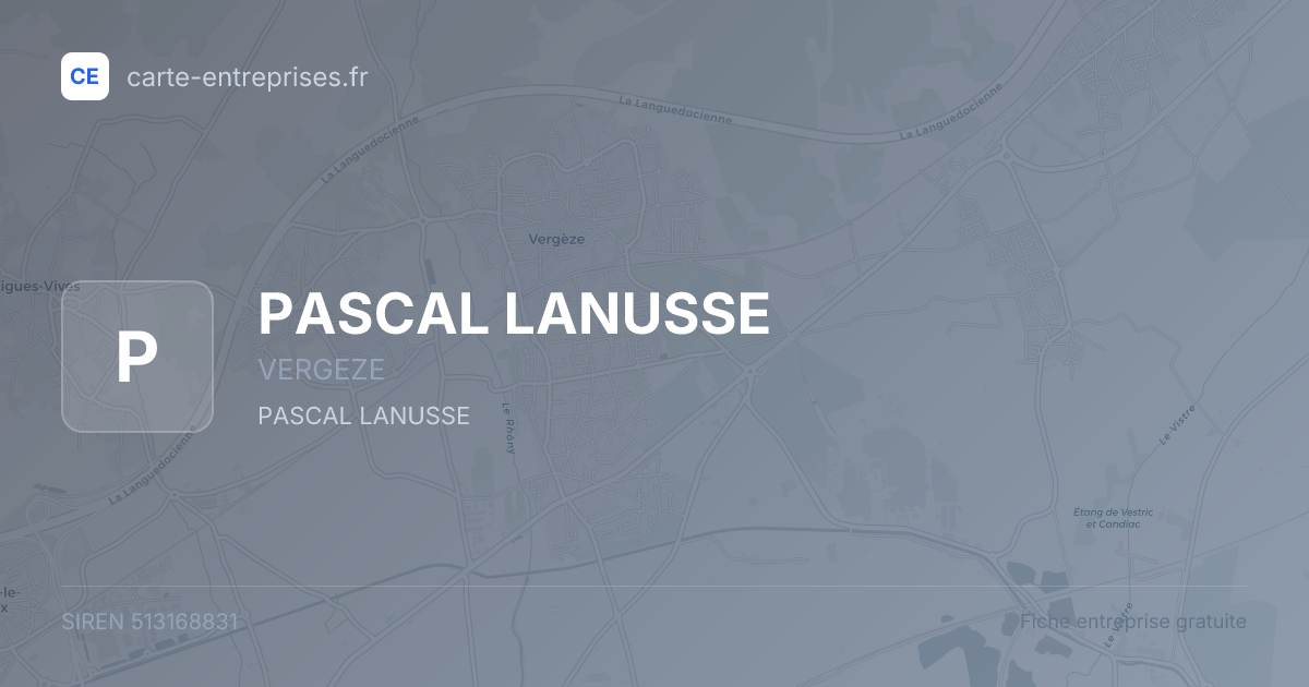 PASCAL LANUSSE — 513168831 — fiche entreprise