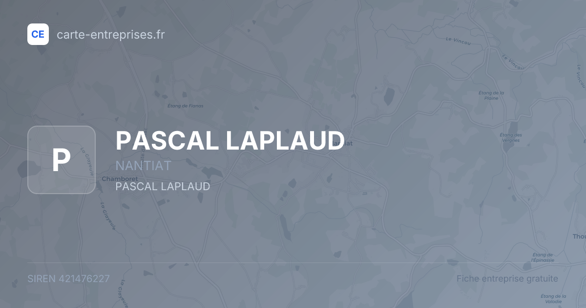 PASCAL LAPLAUD — 421476227 — fiche entreprise