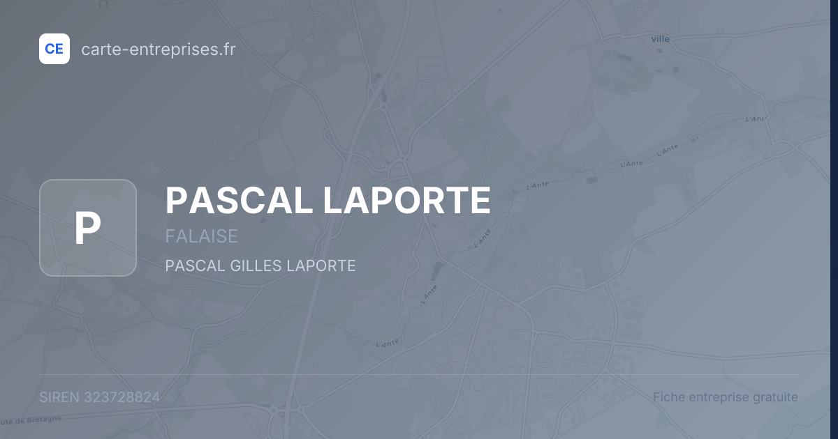 PASCAL LAPORTE — 323728824 — fiche entreprise