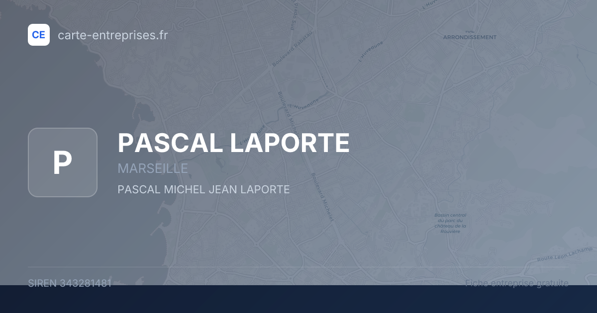 PASCAL LAPORTE — 343281481 — fiche entreprise