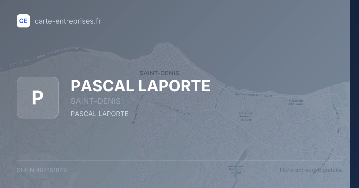 PASCAL LAPORTE — 404151649 — fiche entreprise