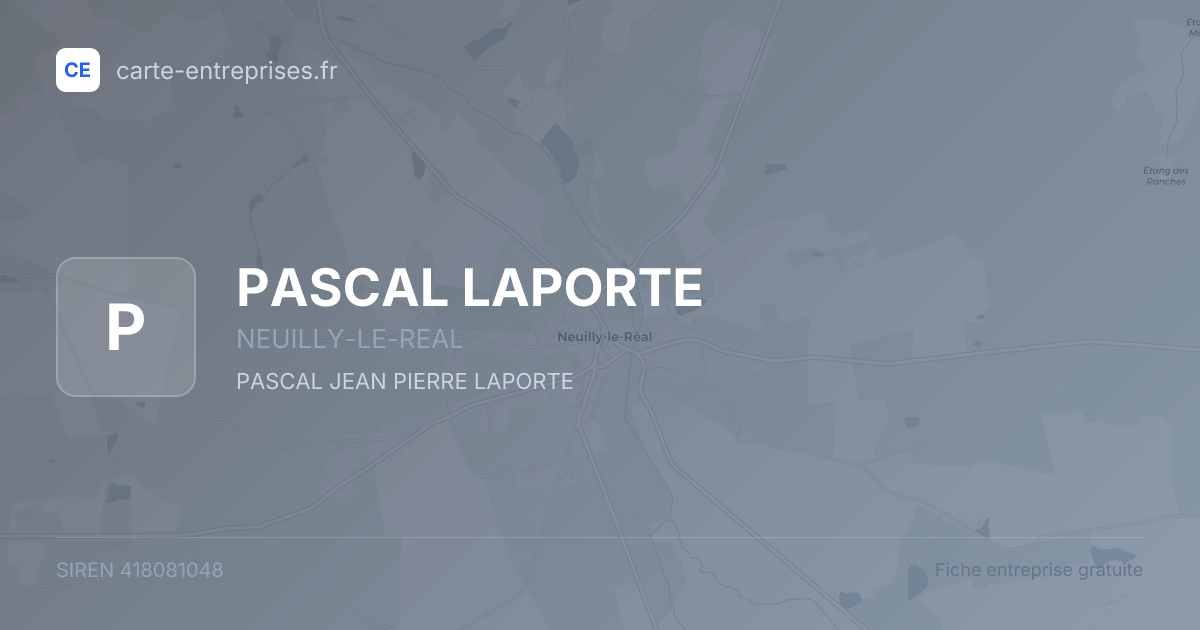 PASCAL LAPORTE — 418081048 — fiche entreprise