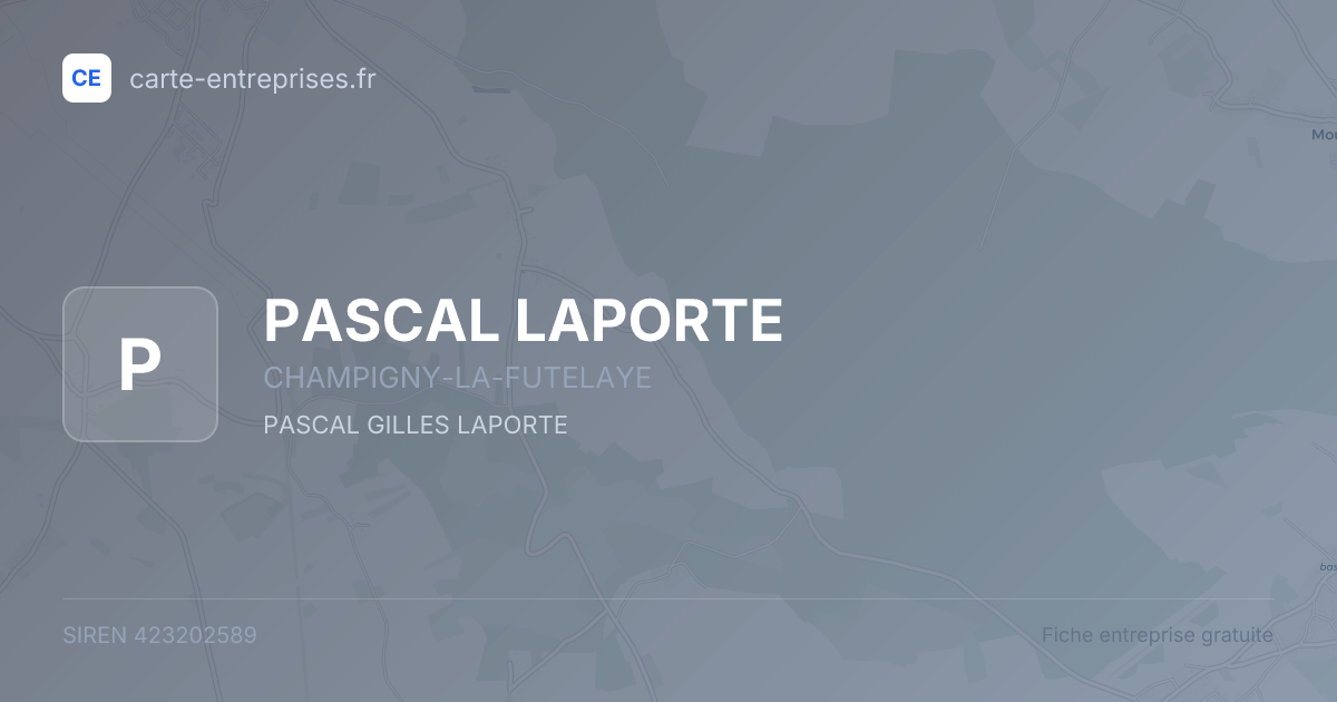 PASCAL LAPORTE — 423202589 — fiche entreprise
