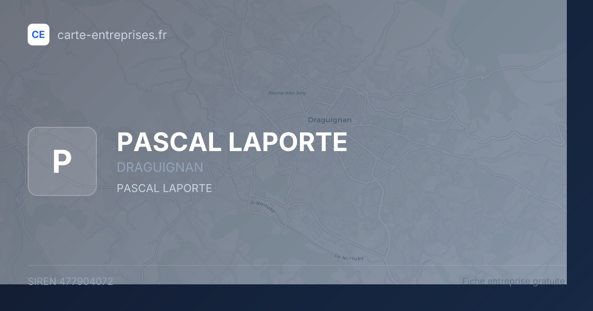 PASCAL LAPORTE — 477904072 — fiche entreprise