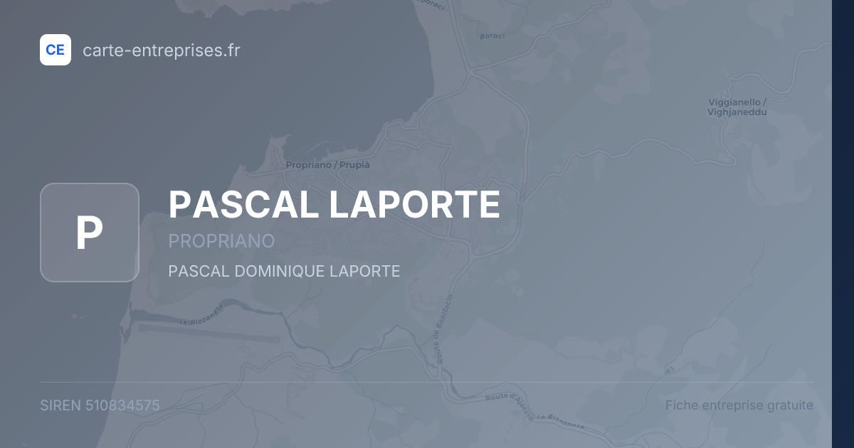 PASCAL LAPORTE — 510834575 — fiche entreprise