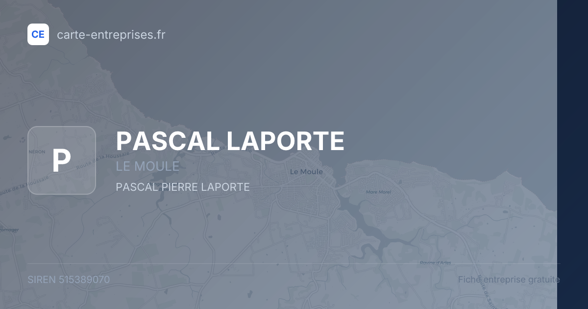 PASCAL LAPORTE — 515389070 — fiche entreprise