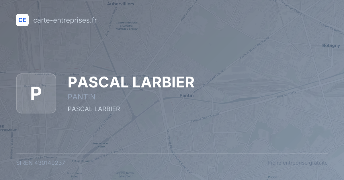 PASCAL LARBIER — 430149237 — fiche entreprise