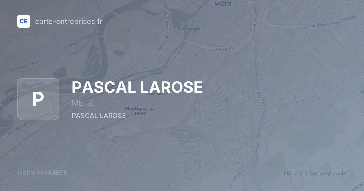 PASCAL LAROSE — 442645511 — fiche entreprise