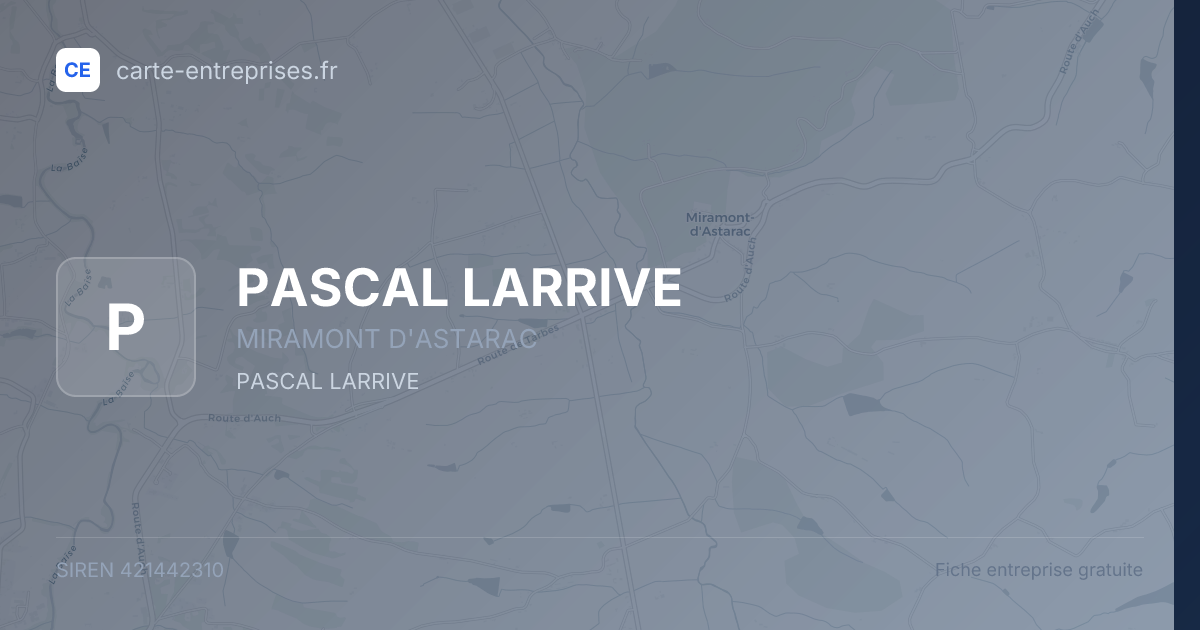 PASCAL LARRIVE — 421442310 — fiche entreprise