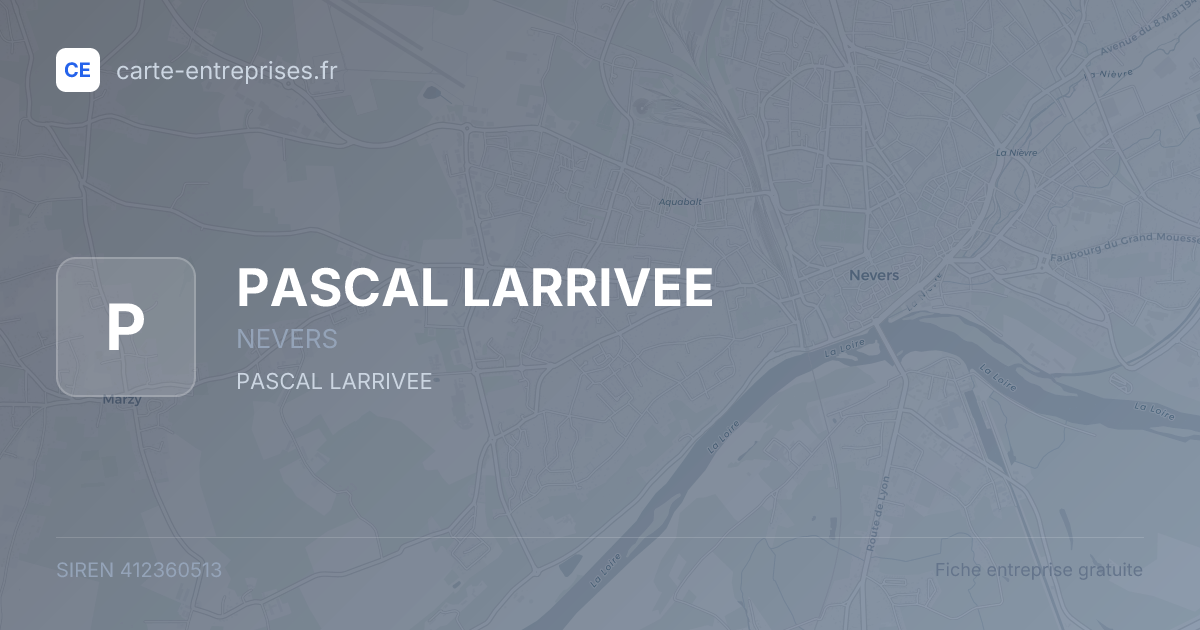 PASCAL LARRIVEE — 412360513 — fiche entreprise