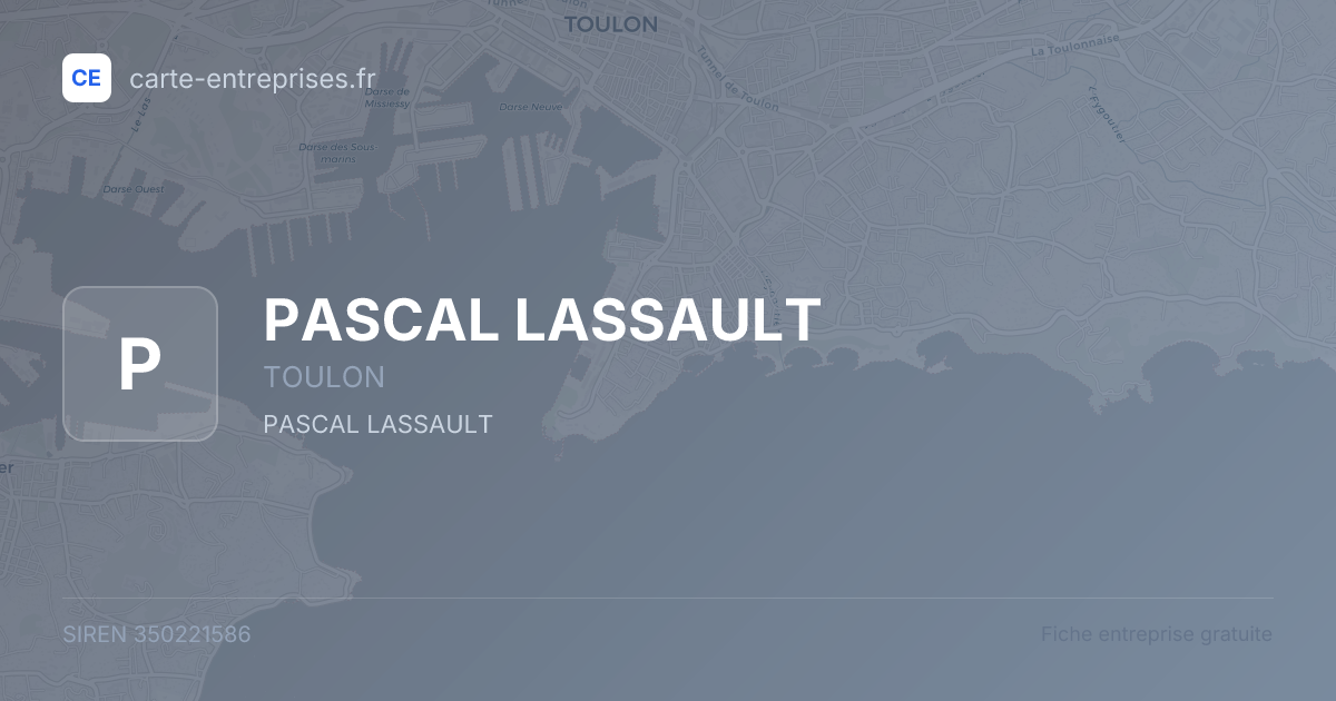 PASCAL LASSAULT — 350221586 — fiche entreprise
