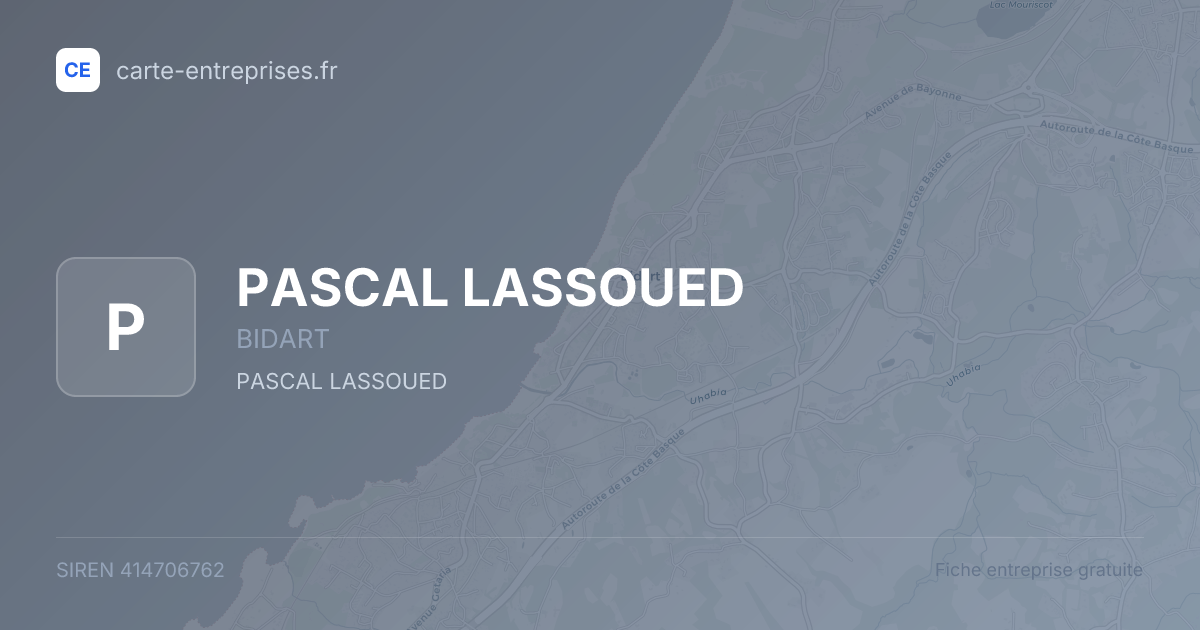 PASCAL LASSOUED — 414706762 — fiche entreprise