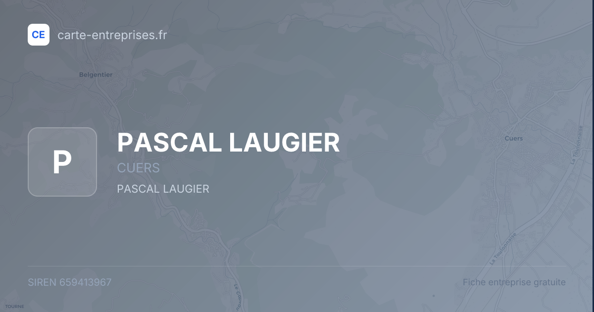 PASCAL LAUGIER — 659413967 — fiche entreprise
