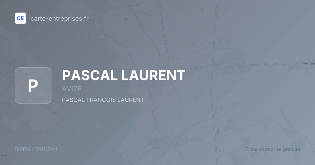 PASCAL LAURENT — 412811044 — fiche entreprise