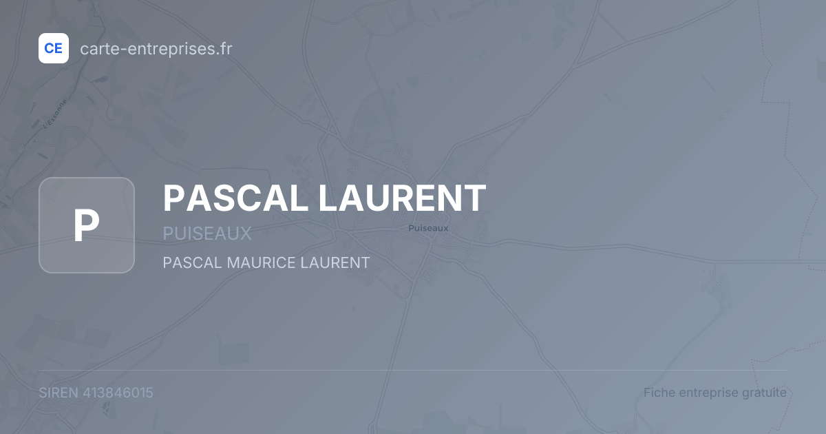 PASCAL LAURENT — 413846015 — fiche entreprise