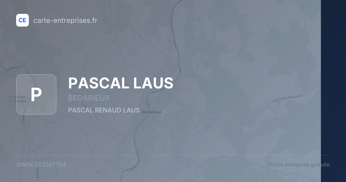 PASCAL LAUS — 523367704 — fiche entreprise
