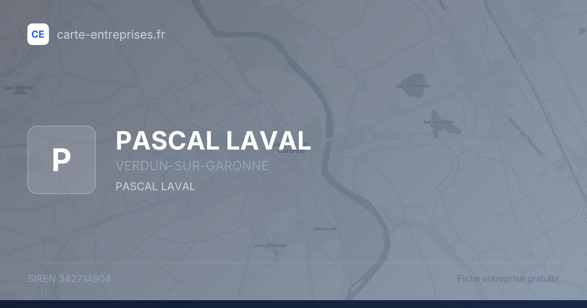 PASCAL LAVAL — 342714904 — fiche entreprise