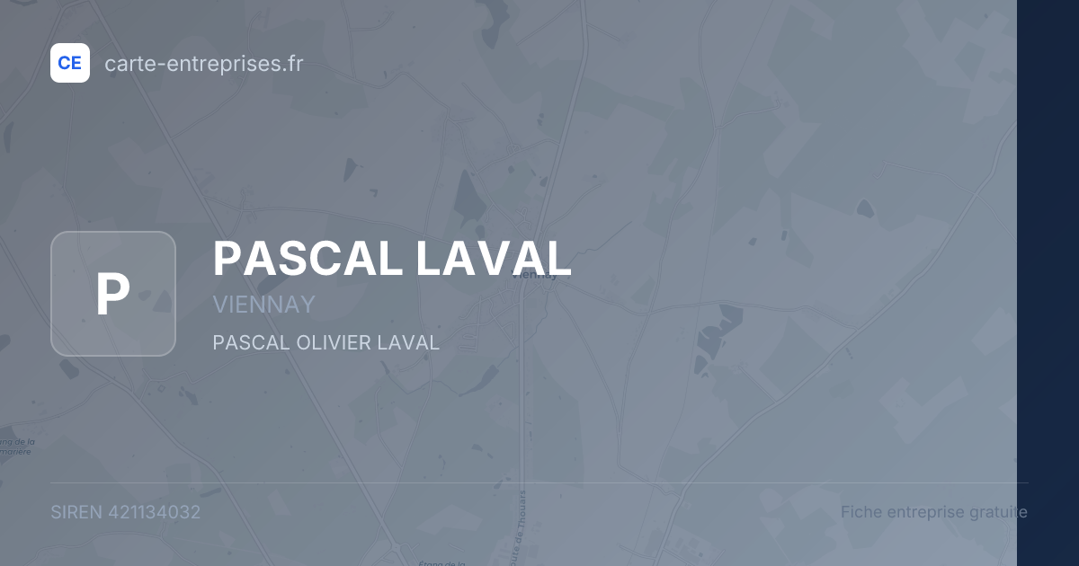PASCAL LAVAL — 421134032 — fiche entreprise