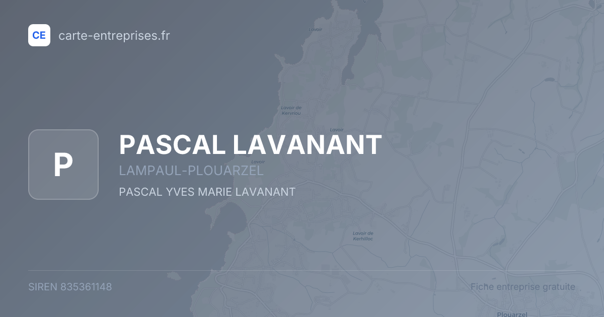 PASCAL LAVANANT — 835361148 — fiche entreprise