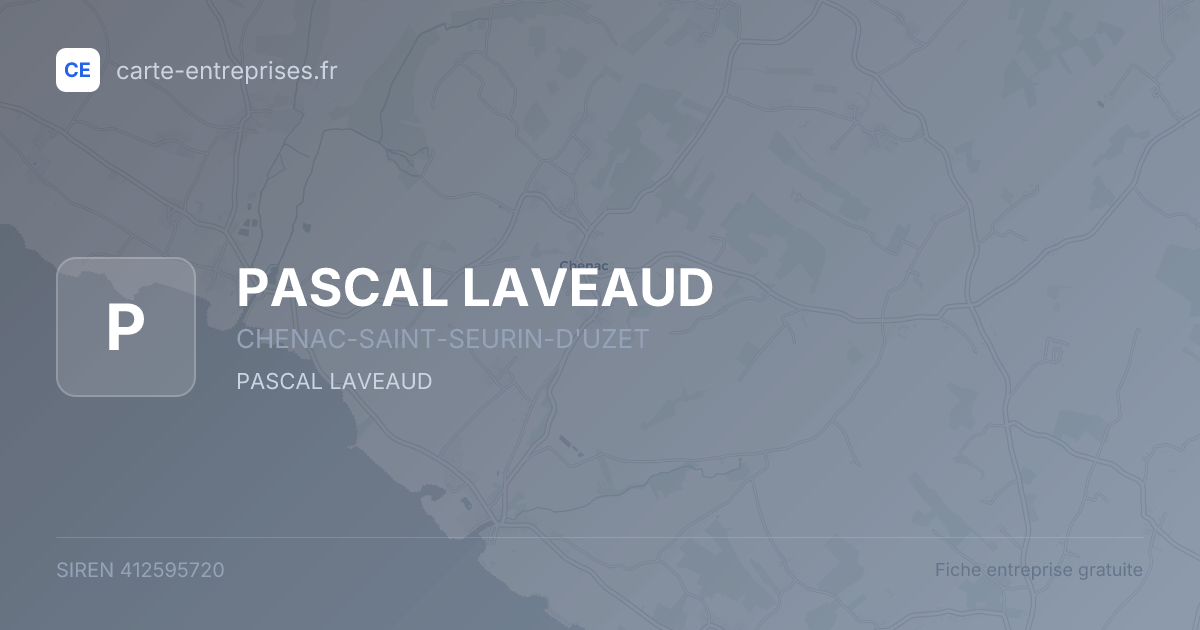 PASCAL LAVEAUD — 412595720 — fiche entreprise