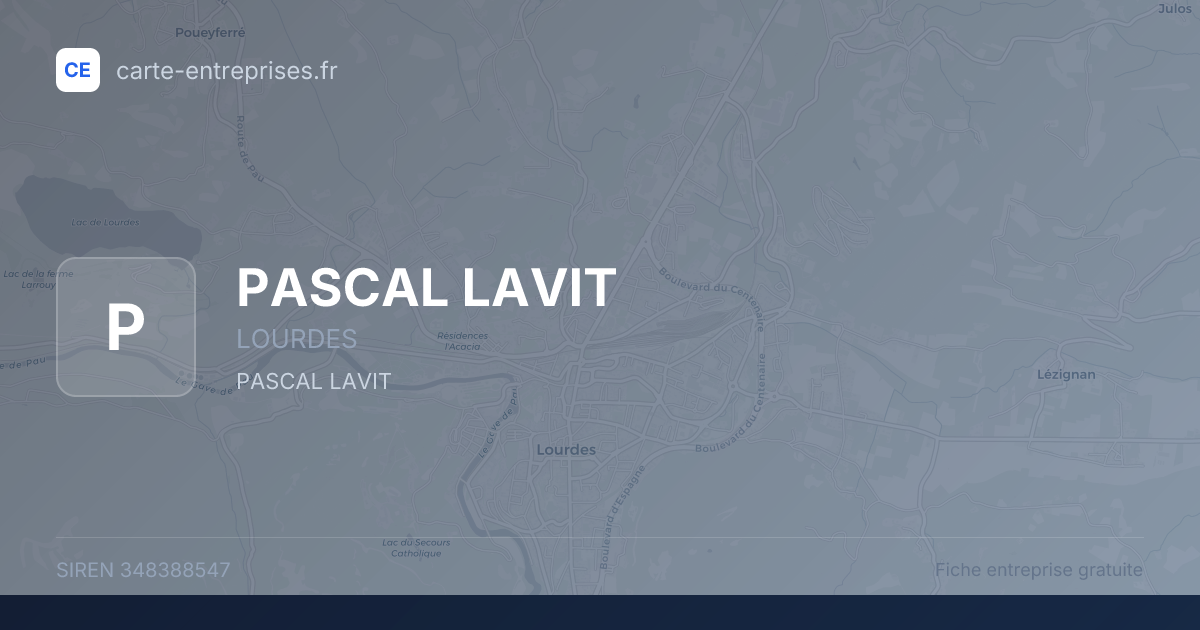 PASCAL LAVIT — 348388547 — fiche entreprise
